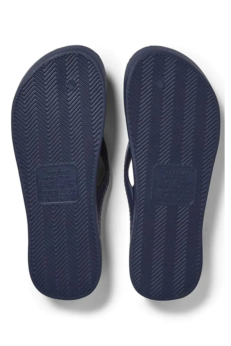 Archies Arch Support Thongs in Navy