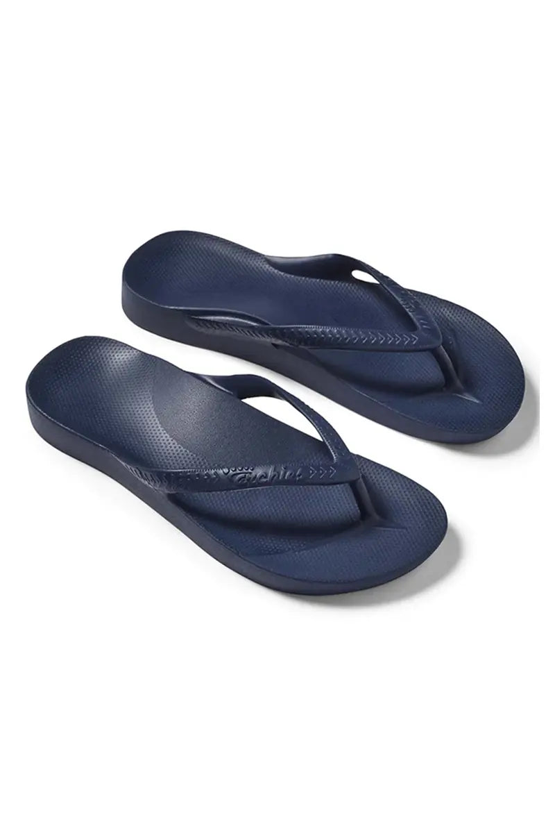 Archies Arch Support Thongs in Navy