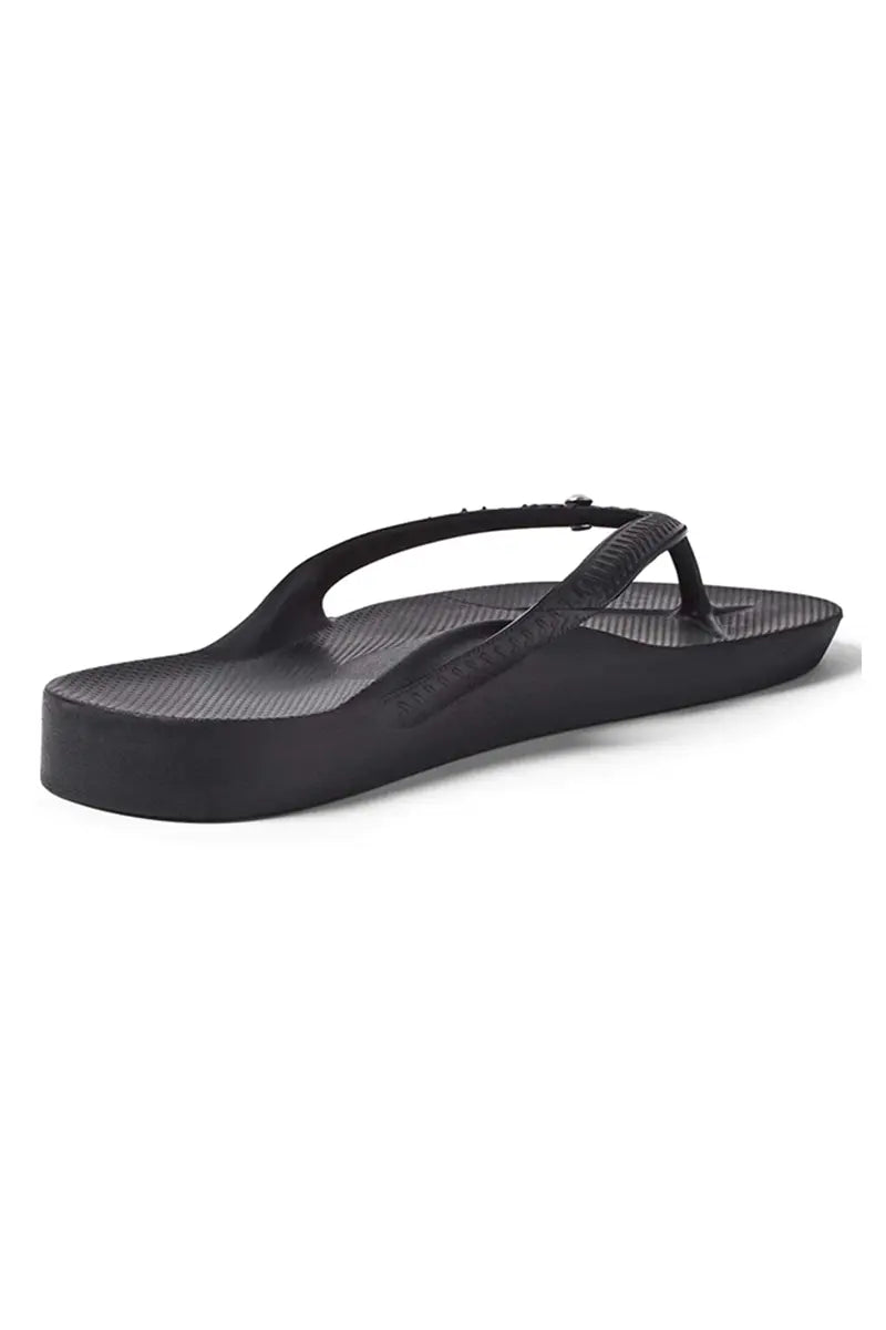 Archies Arch Support Thongs in Crystal Black