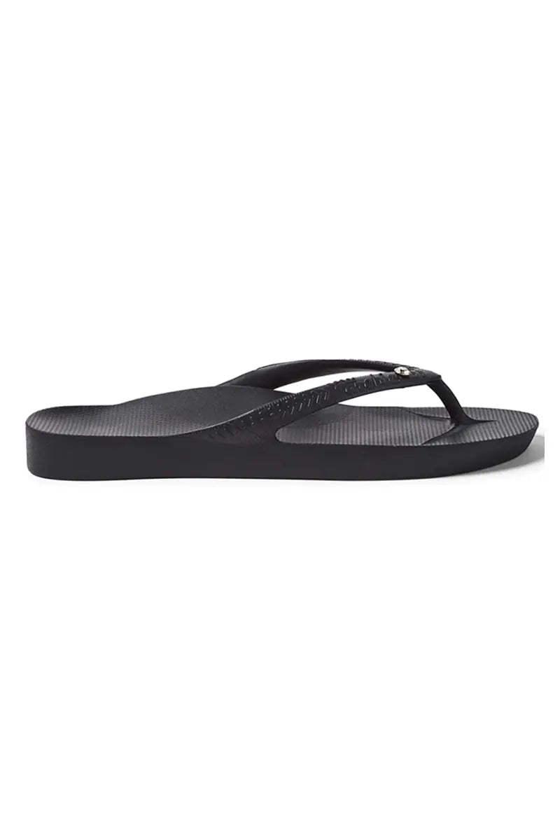 Archies Arch Support Thongs in Crystal Black