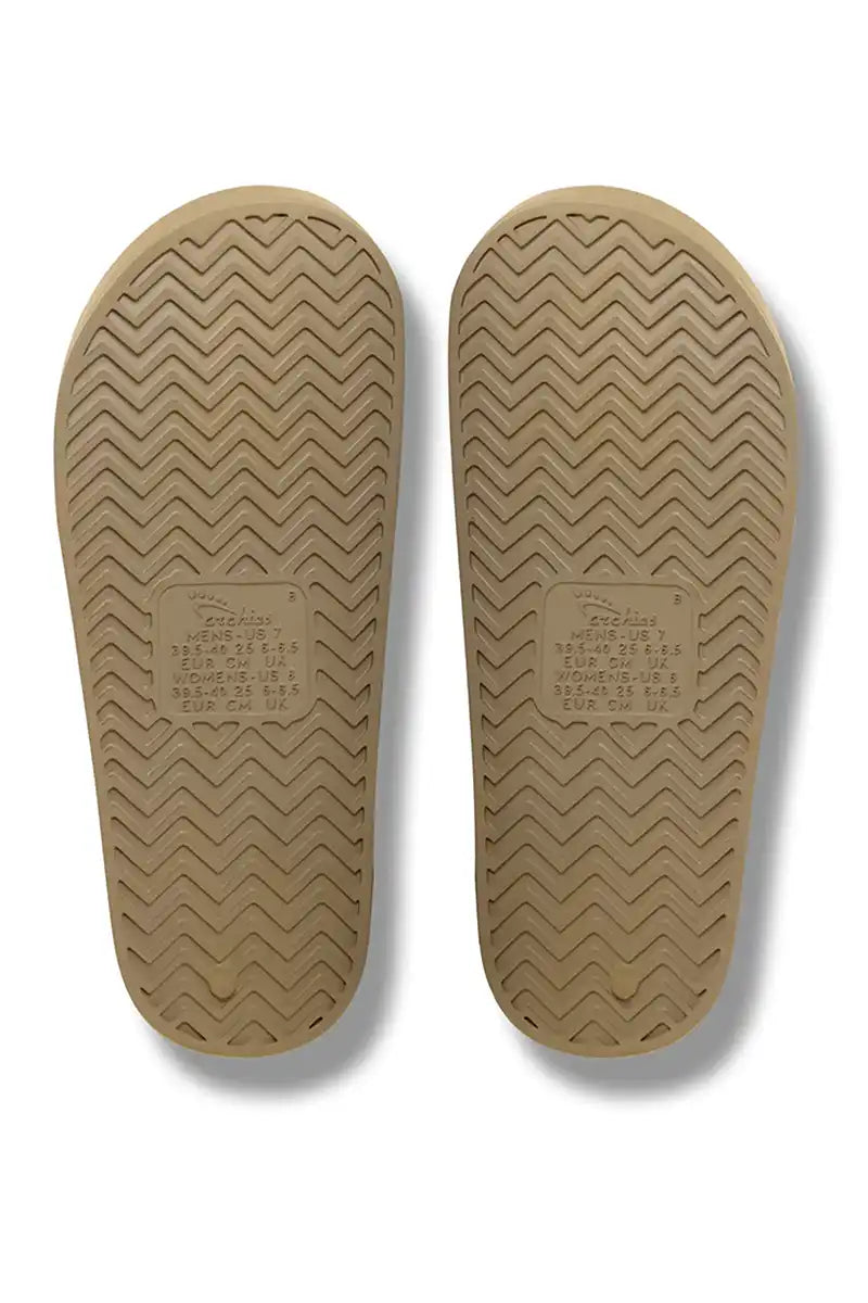 Archies Arch Support Slides in Taupe bottom