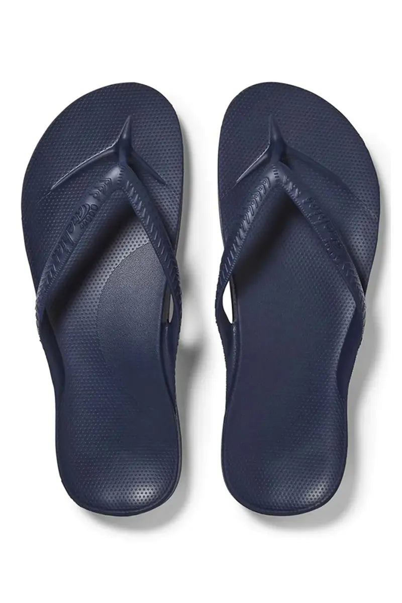 Archies Arch Support Thongs in Navy