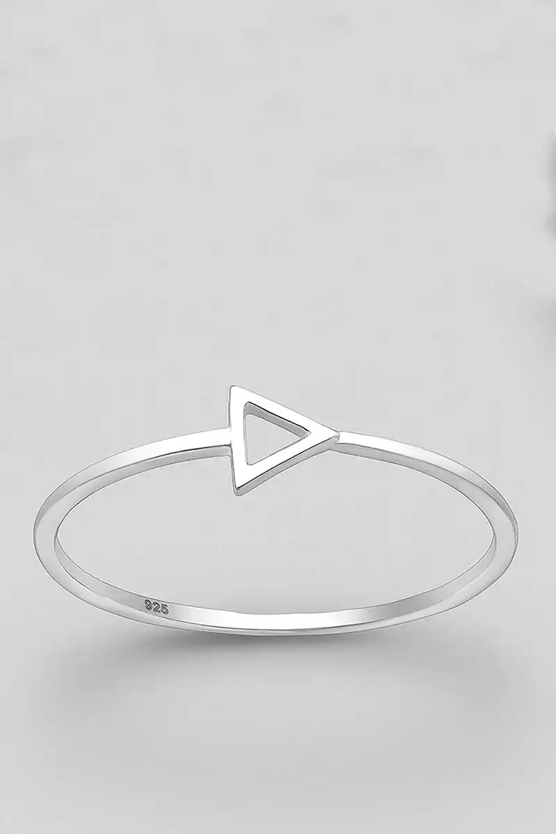 Sterling silver triangle ring