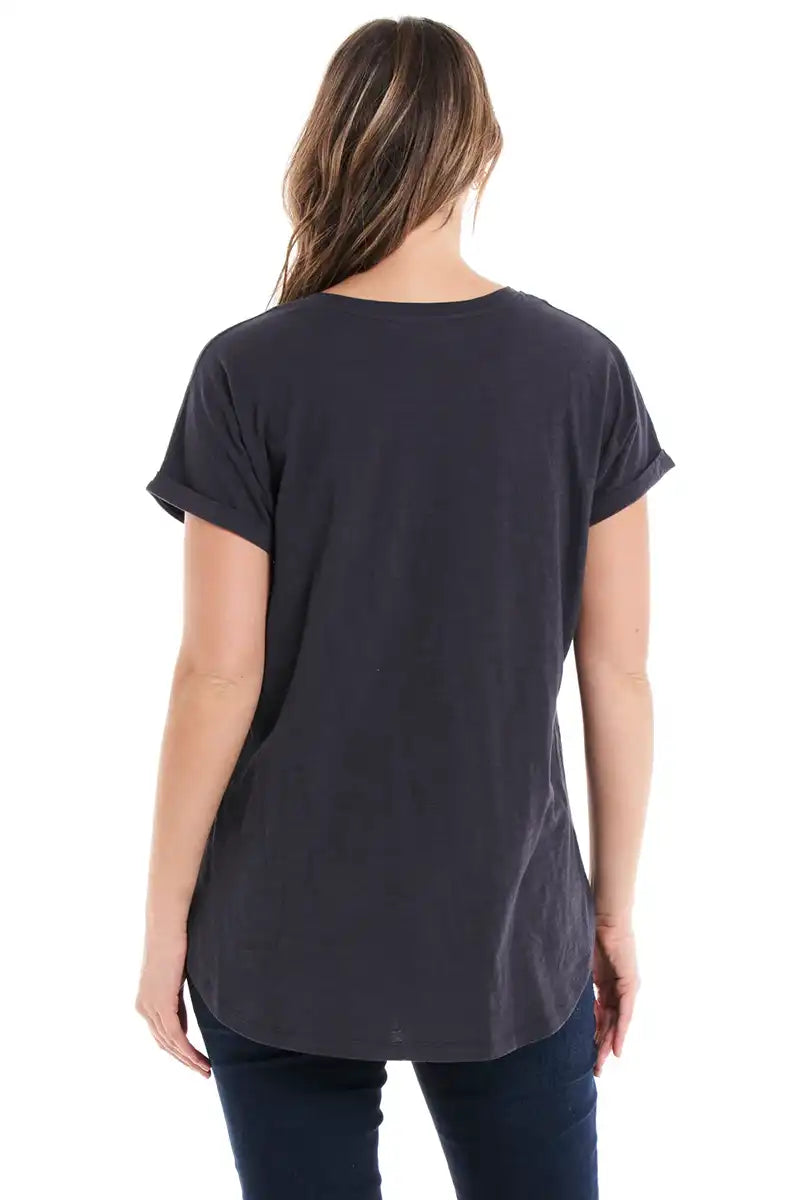 Women's Hailey Short Sleeve Tee in Petrol back view