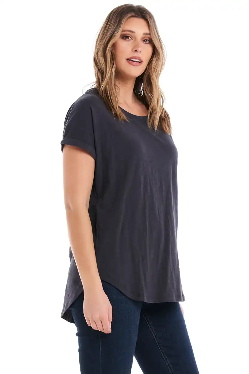Women's Hailey Short Sleeve Tee in Petrol side view