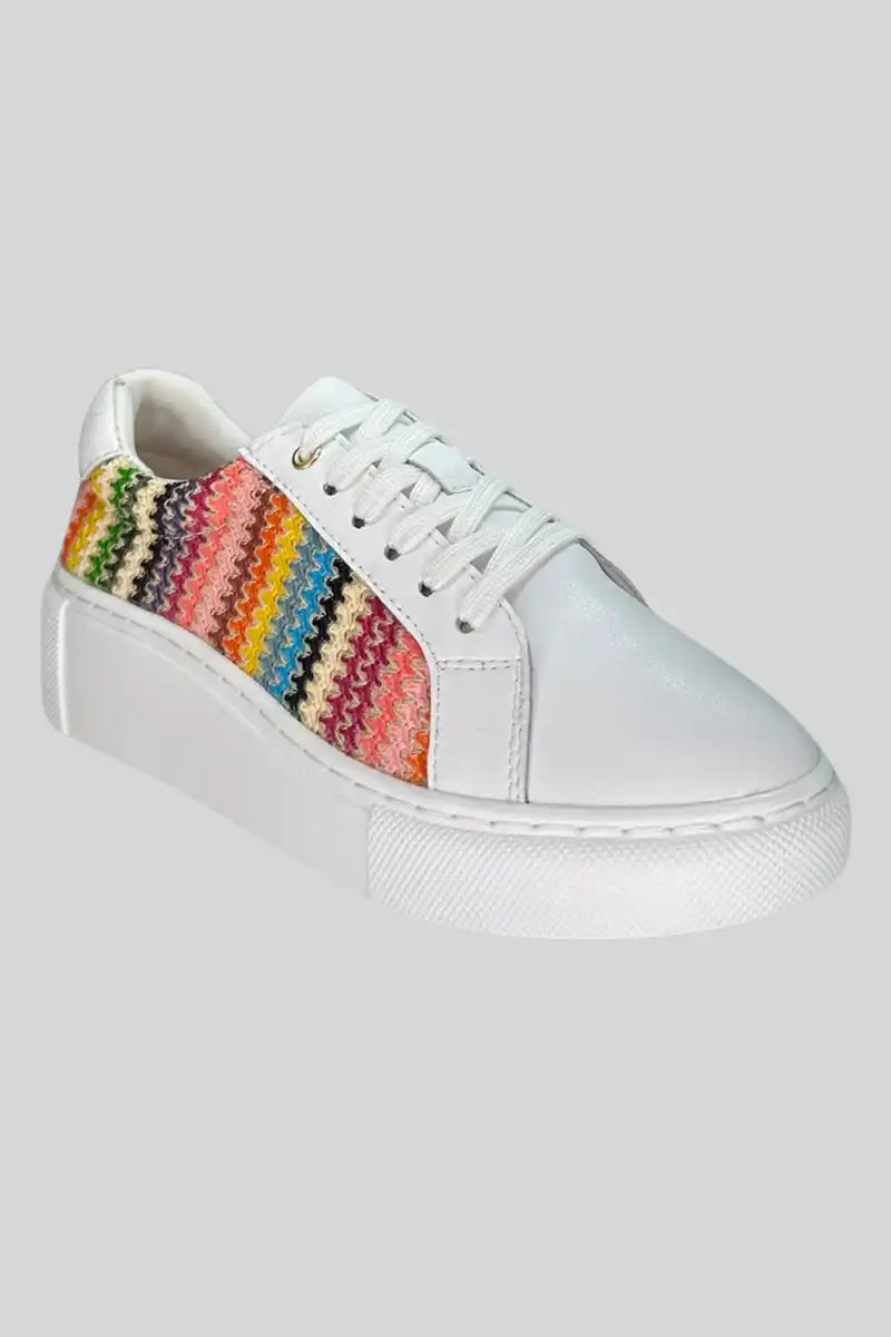 Bay Lane Women's Luminate Rainbow Stitch Sneaker