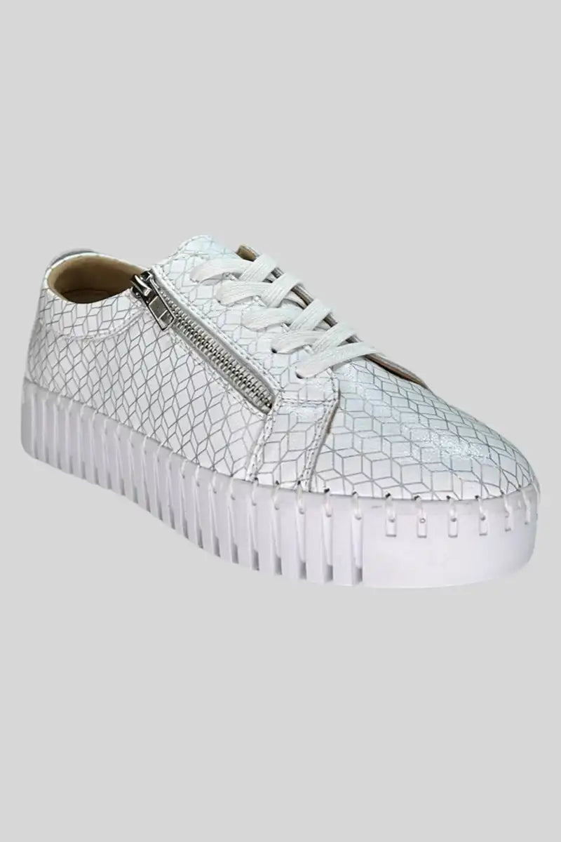 Bay Lane Women's Medusa White Print Shoes