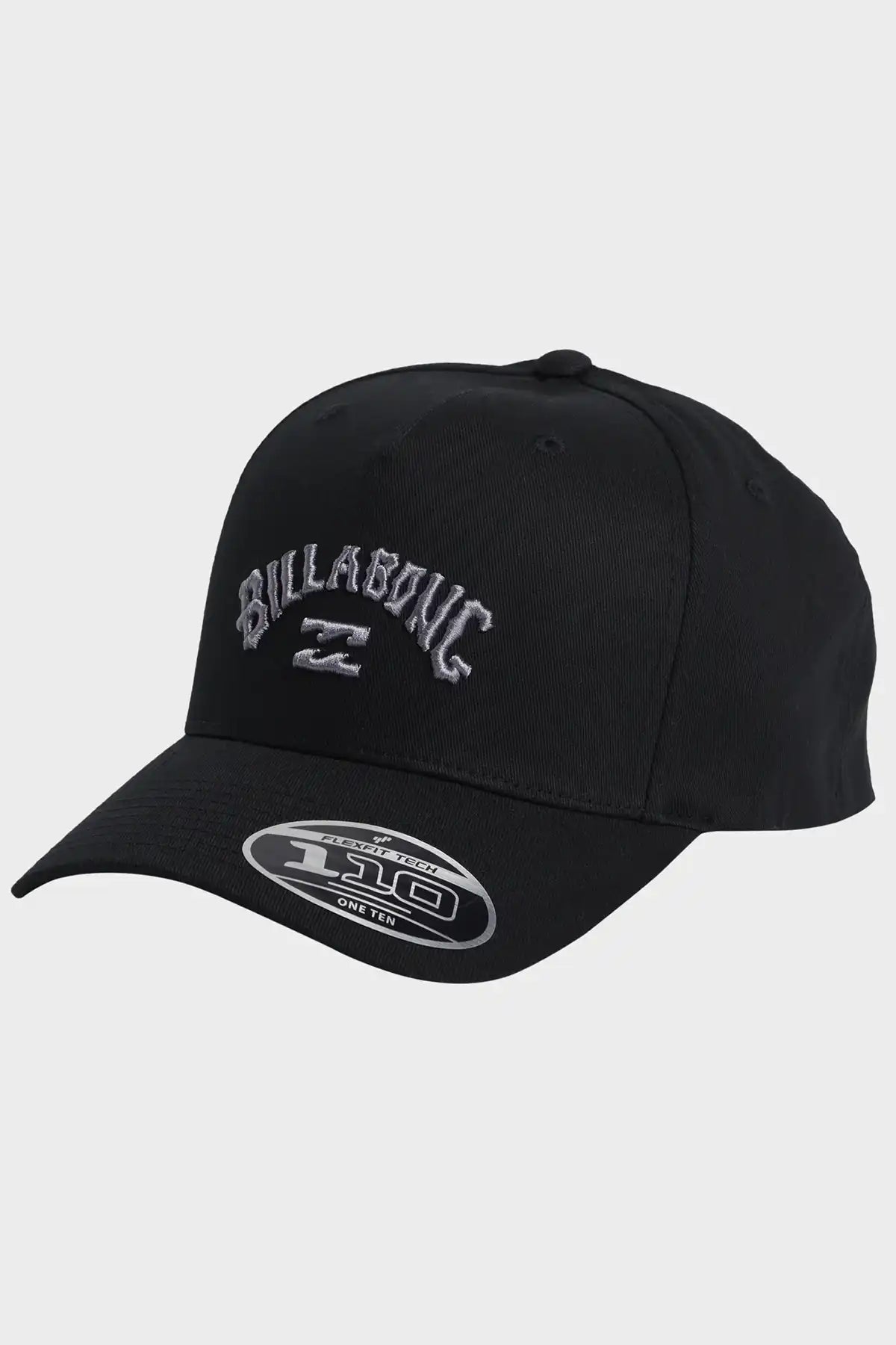 Black cap with Billabong logo on a white background