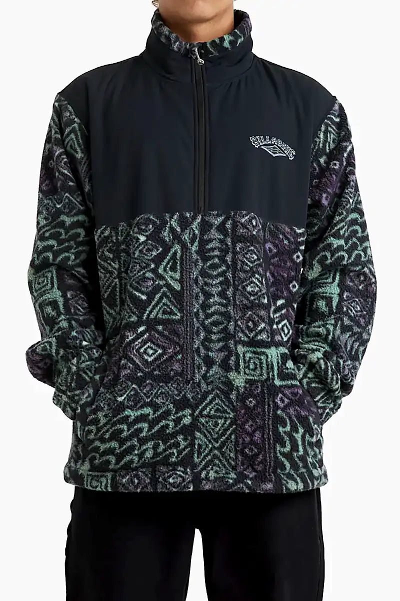 Billabong Mens Boundary ReIssue Fleece in Multi Front View