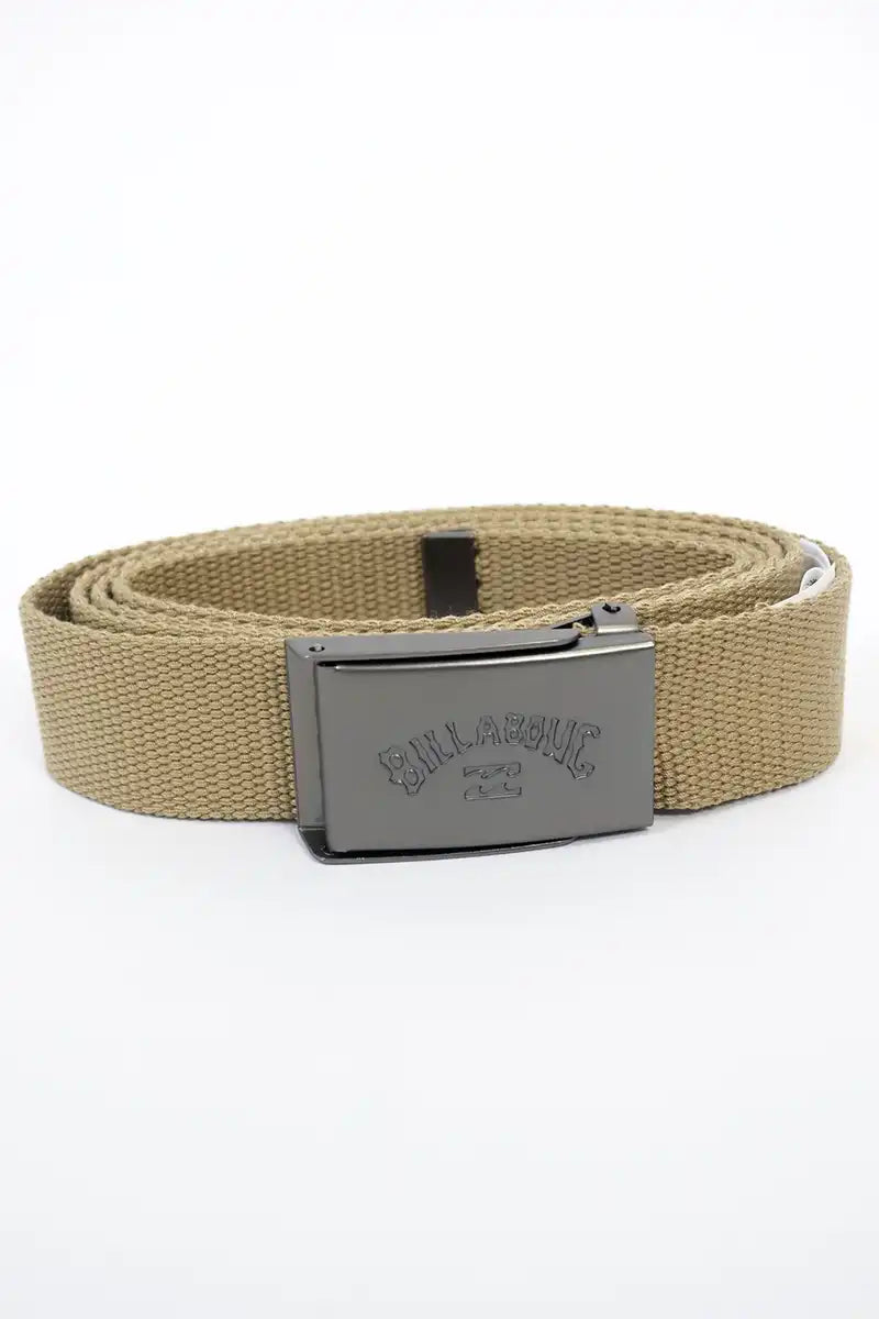 Billabong Men's COG Belt in Gravel front 3/4 view