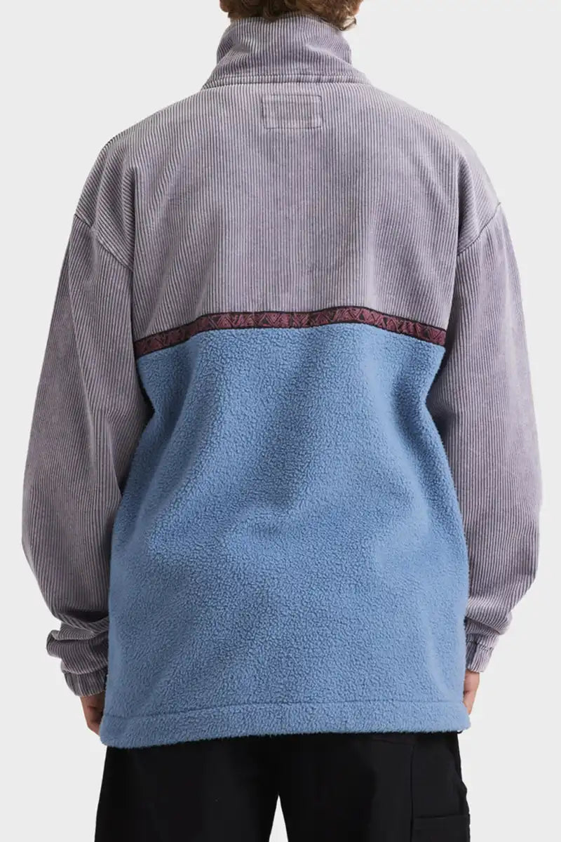Billabong Men's Space Lobster Fleece Top in Washed Grey back view