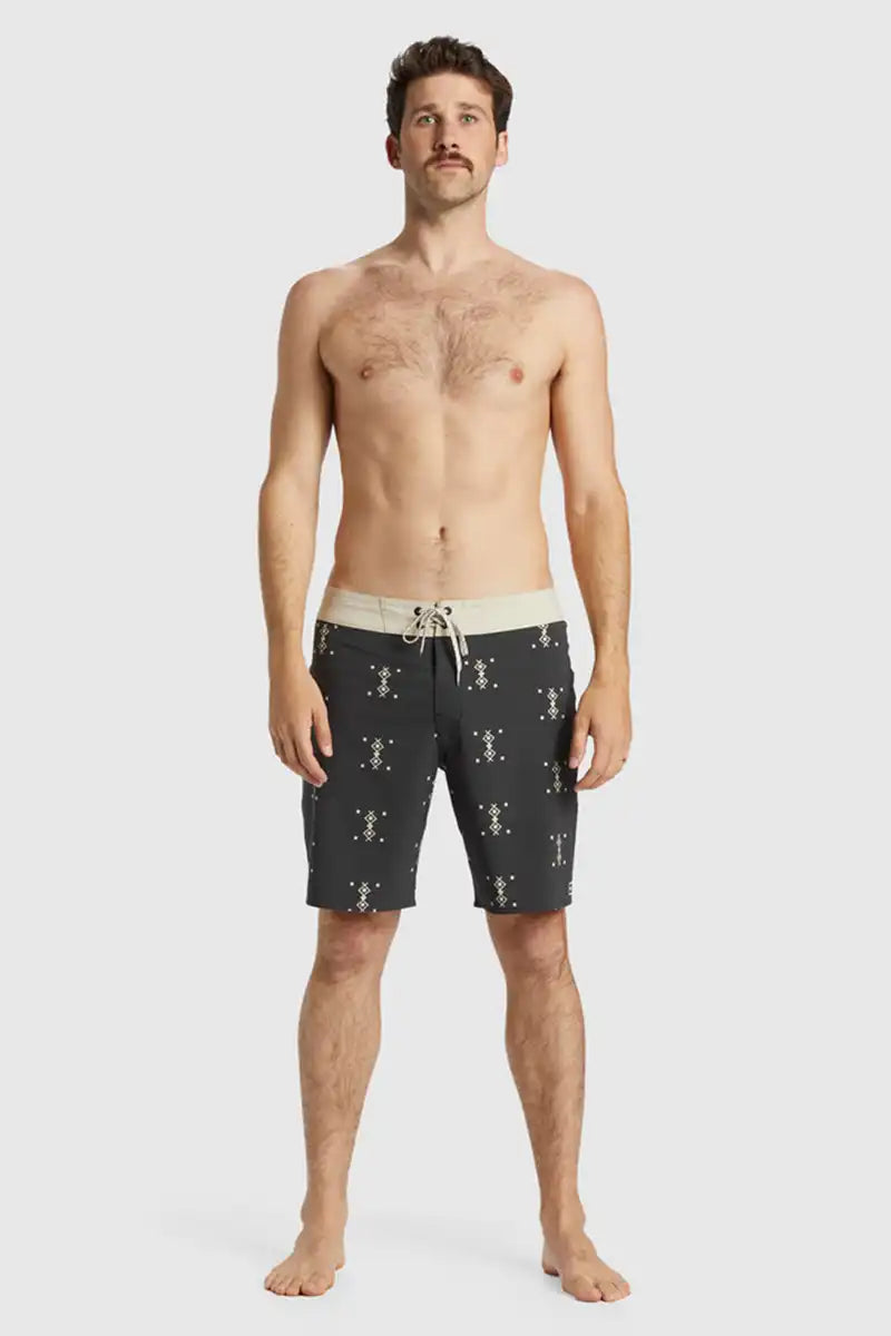 Billabong Sundays Pro Boardshorts in Asphalt full model view front