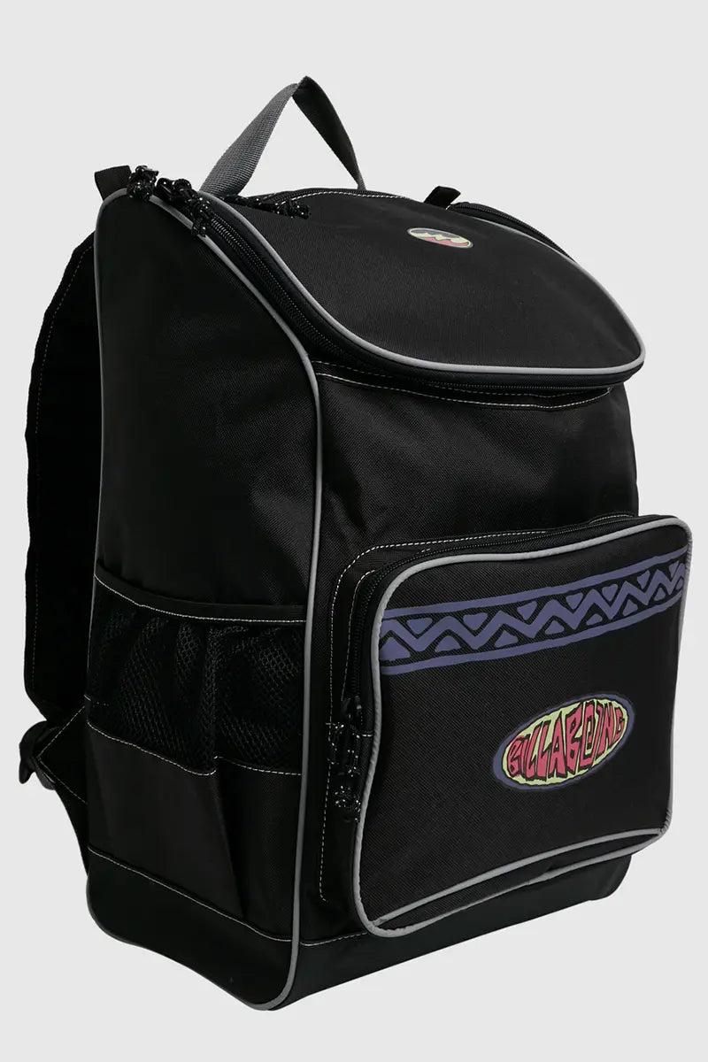 3/4 side view of the Billabong Top Loader School Backpack 30L Black