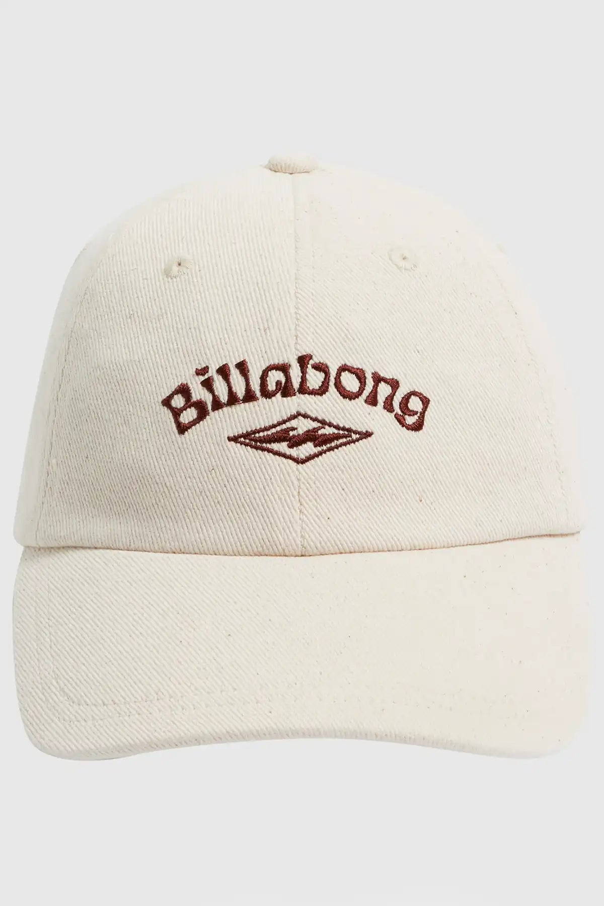 Billabong Womens Paradise Dad Cap in Antique White, front view with Billabong logo on a white background