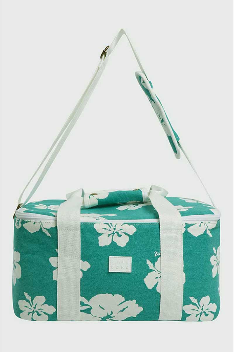 Billabong Rumbo Cooler Bag in Jade Green showing shoulder strap