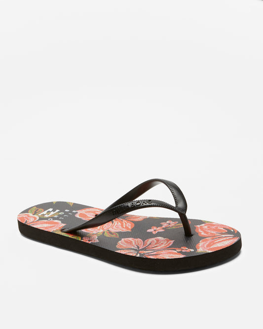 right outer side view of the Billabong Women's Dama Thong in Black Pebble 2