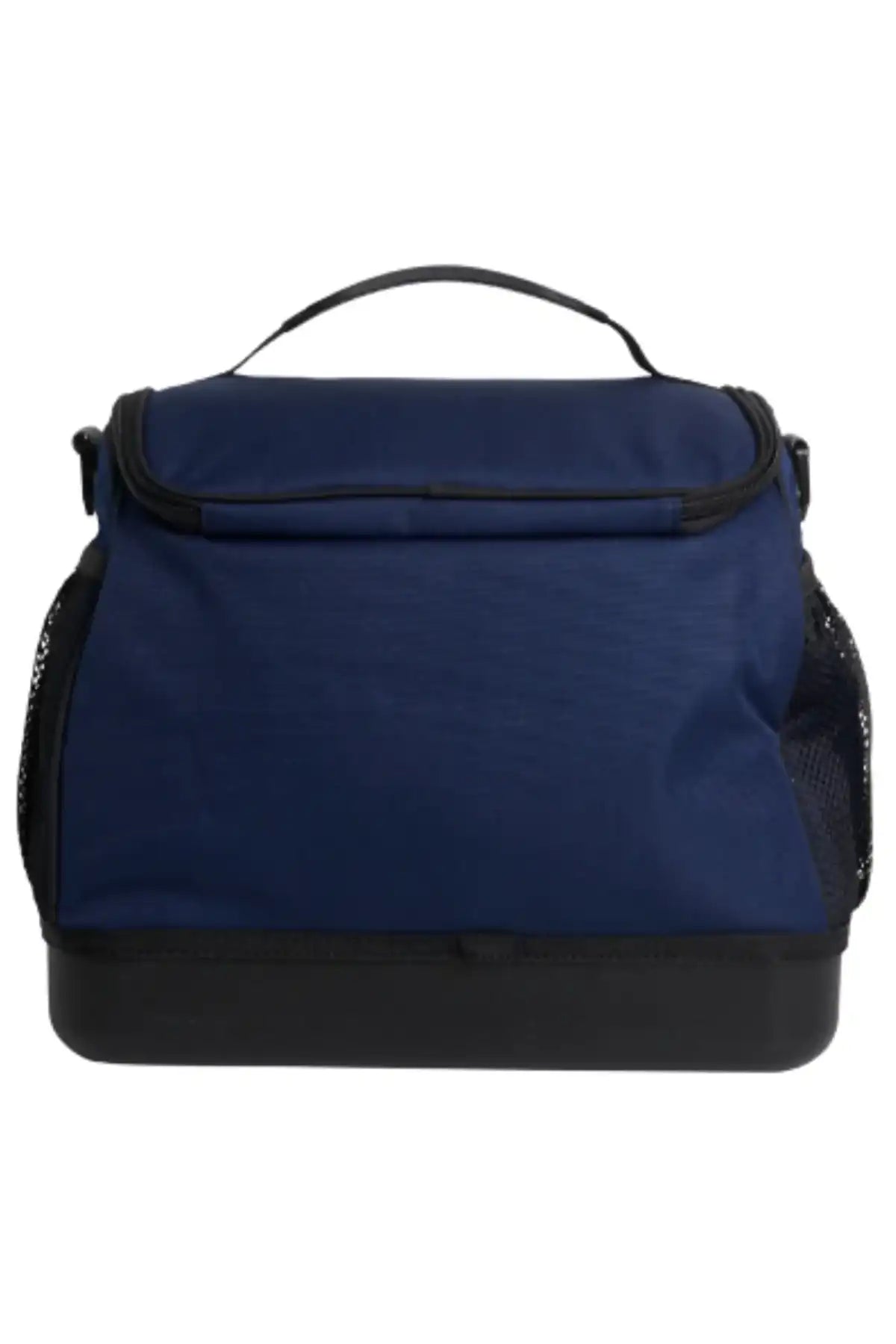 Blue and black bag on a white background