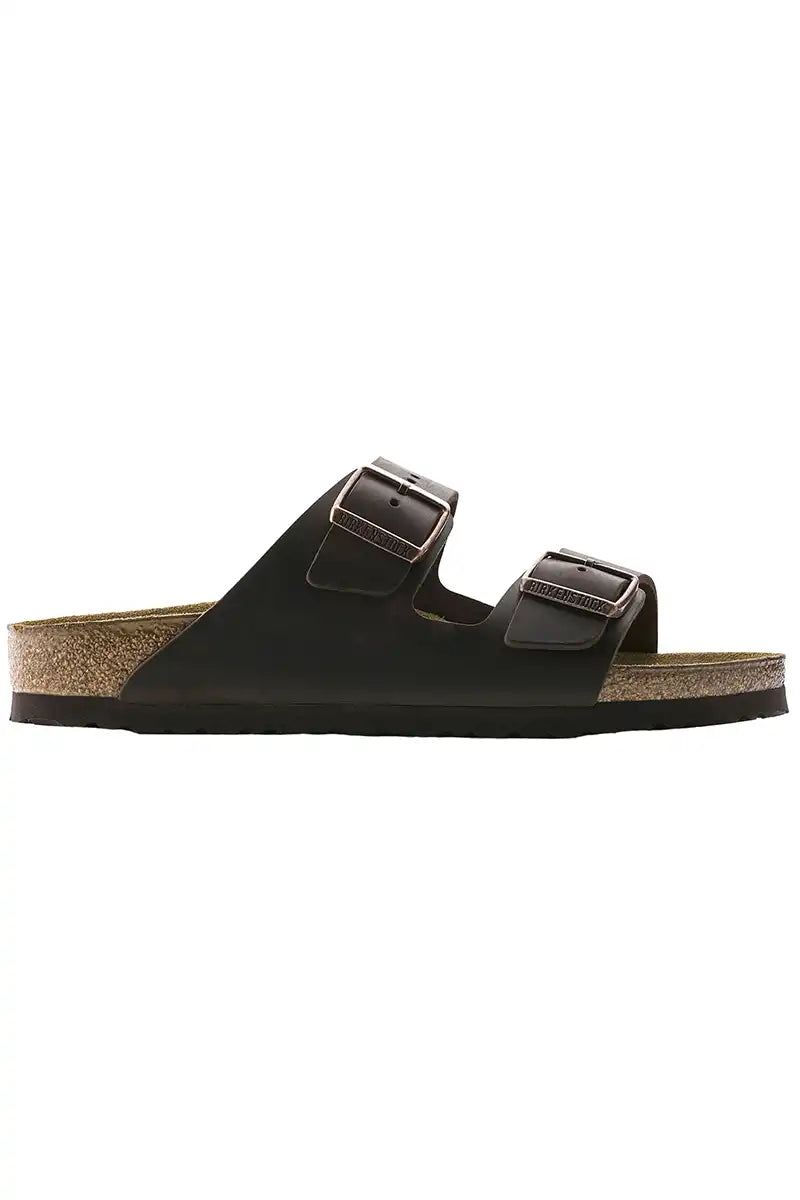 Birkenstock Arizona Habana Oiled Leather Sandals - Narrow Fit, side view