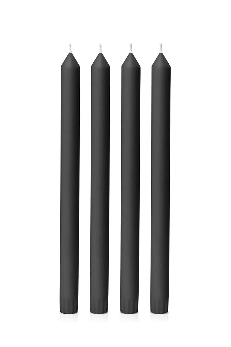Dinner Candle Black Pack of 4
