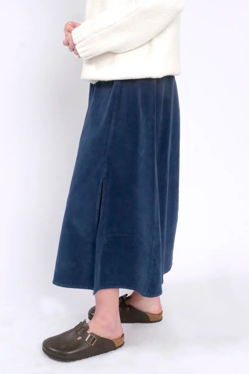 Blueberry Italia Billy Cord Skirt in Navy side