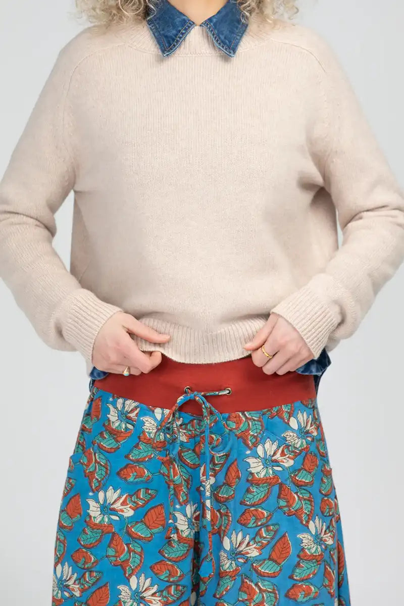 Boom Shankar Guru Pant in Lettie waist band and draw string detail view