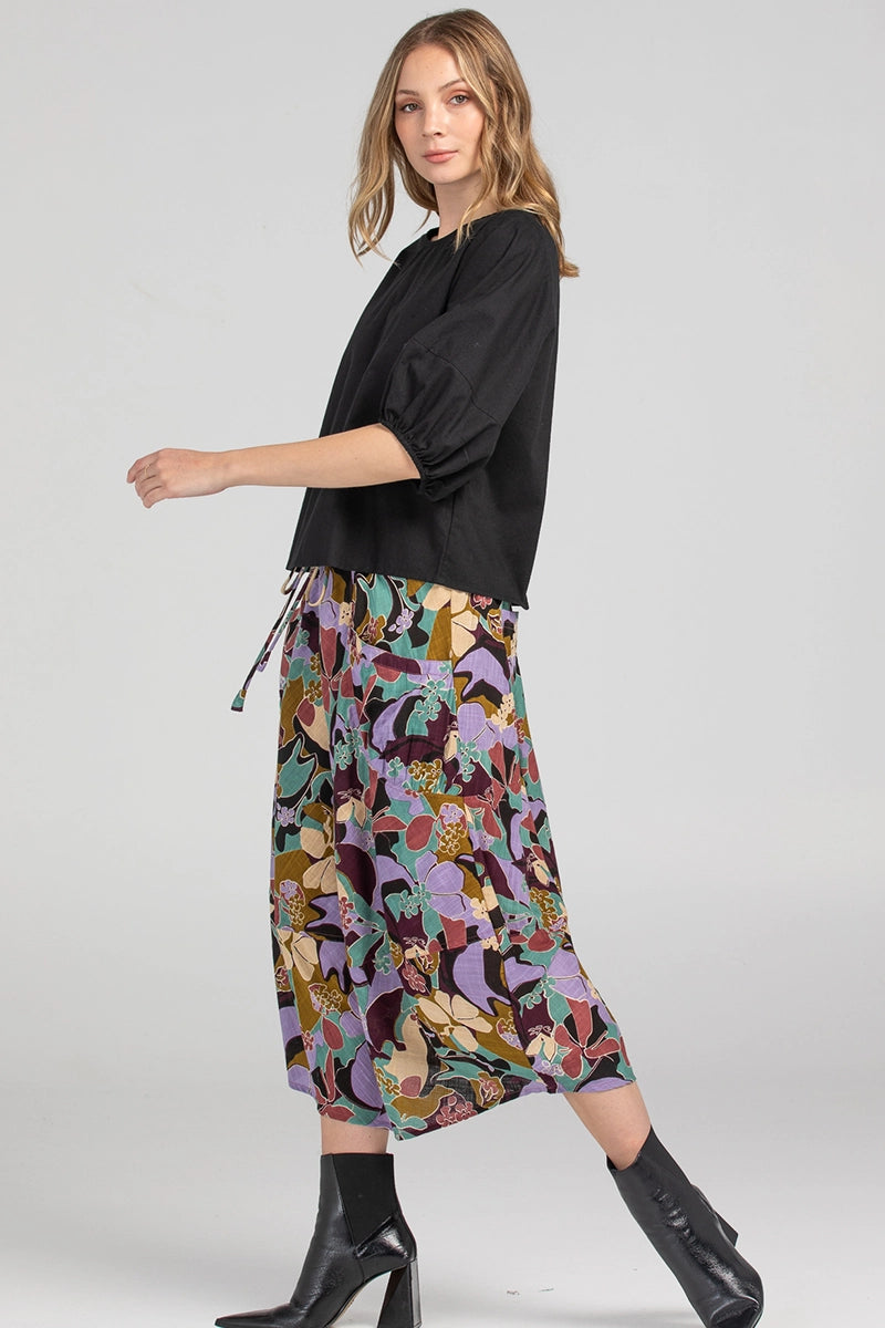 side view of the Boom Shankar Guru Skirt in Terra