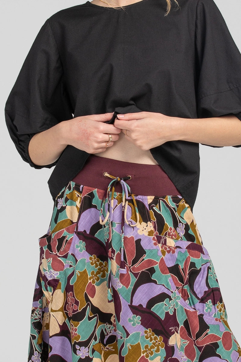 Boom Shankar Guru Skirt in Terra showing waist band detail