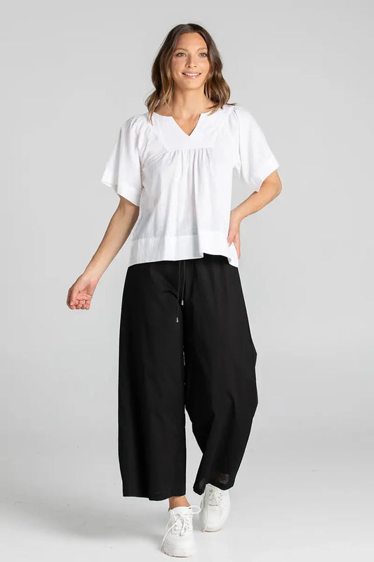 front view of the Boom Shankar Ria Pant in Basic Black