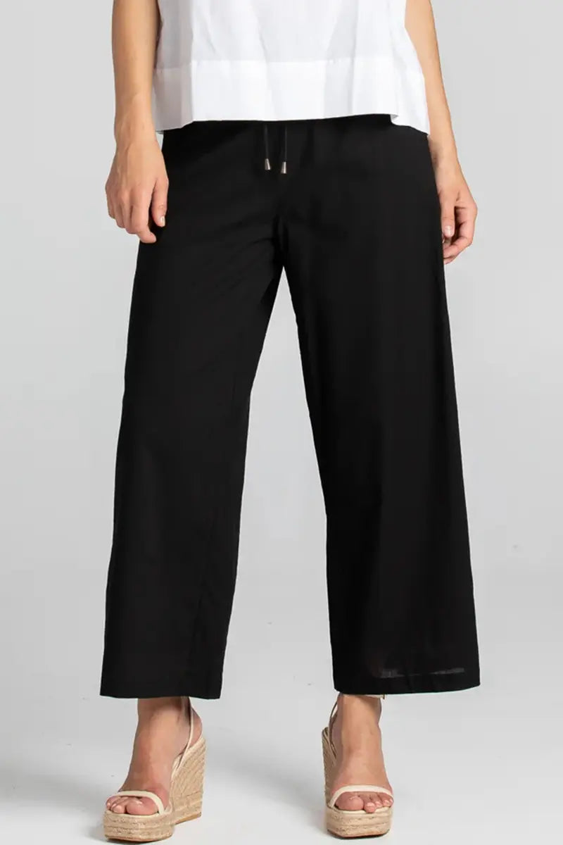 front detail view of the Boom Shankar Ria Pant in Basic Black