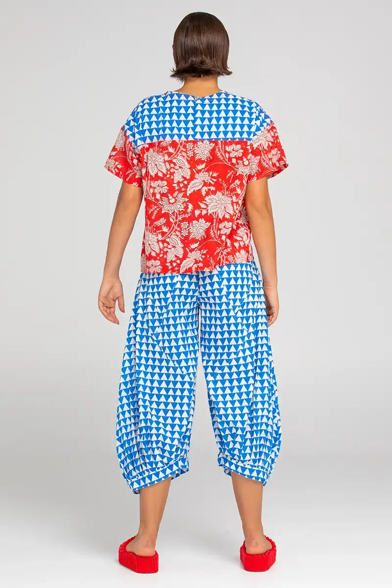 Boom Shankar Women's Guru Pant in Kelly Print back full model view