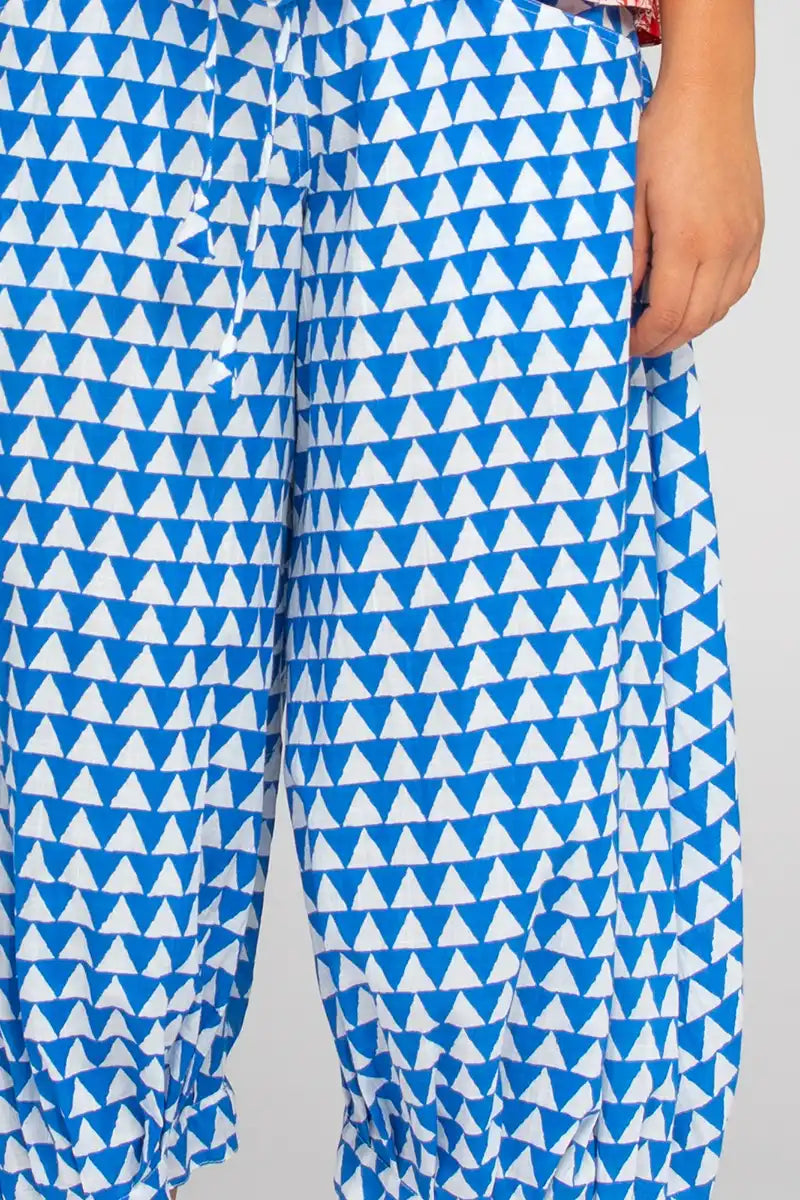 Boom Shankar Women's Guru Pant in Kelly Print print detail view