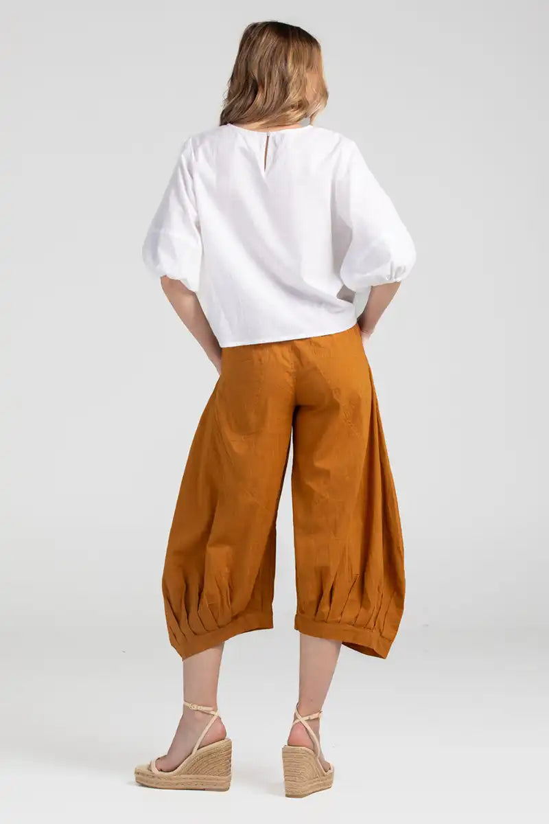 Boom Shankar Women's Guru Pant in Mustard back view