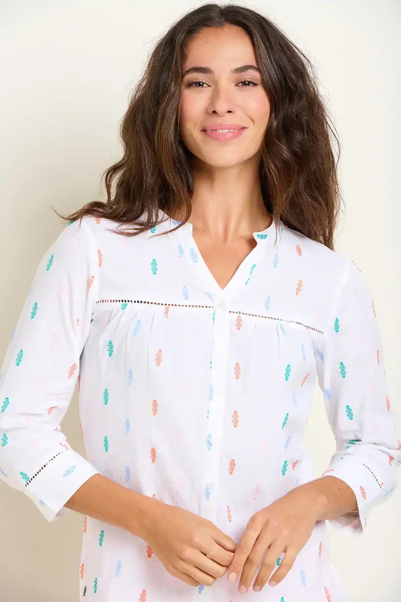 front detail view of the Brakeburn Skye Blouse