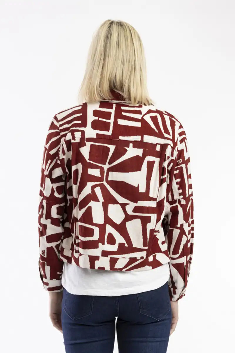 Cherry Bloom Corduroy Jacket back view