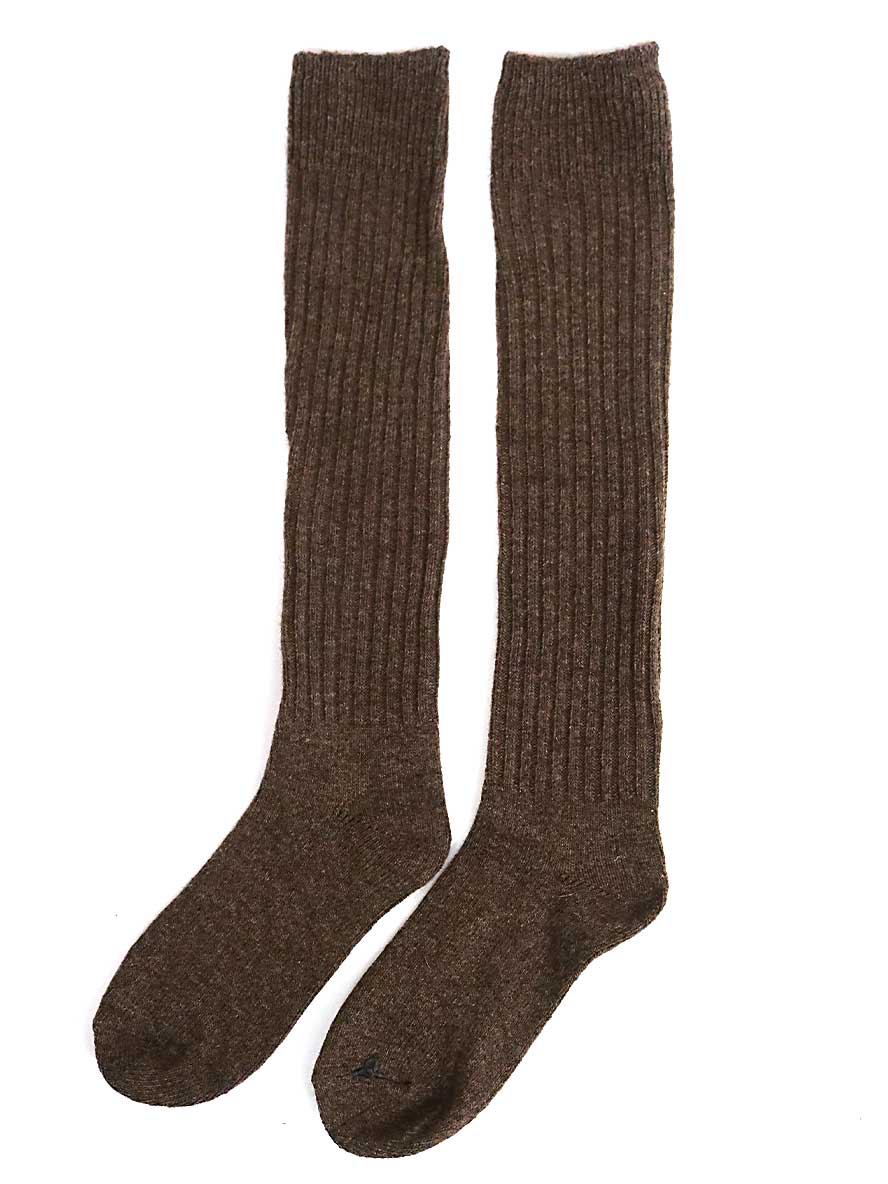 Chille Wool Blend Socks in Chocolate Brown