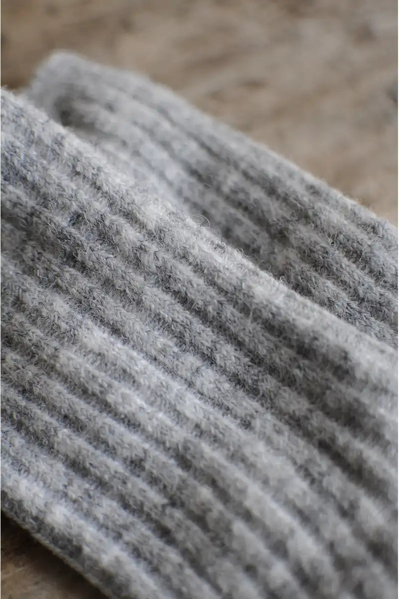 Wool Blend Socks in Light Grey