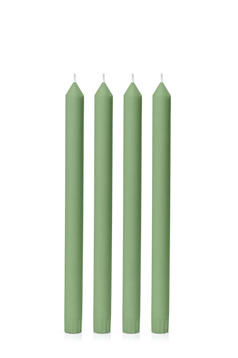 Moreton Eco Dinner Candle Green Set of 4