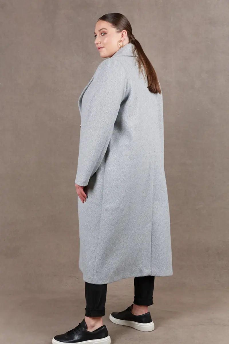 Eb & Ive Mohave Coat in Storm back view