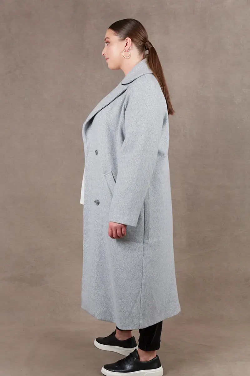 Eb & Ive Mohave Coat in Storm side view