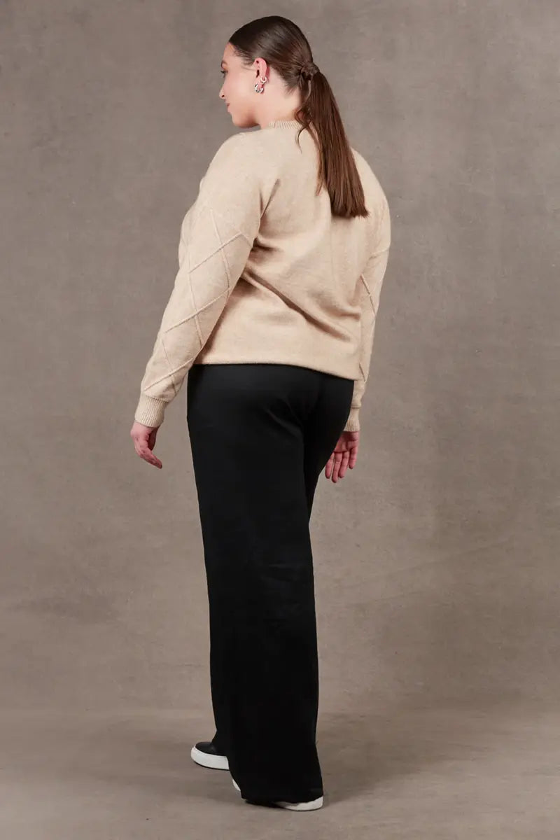 back view of the Eb & Ive Nakako Jumper in Oat
