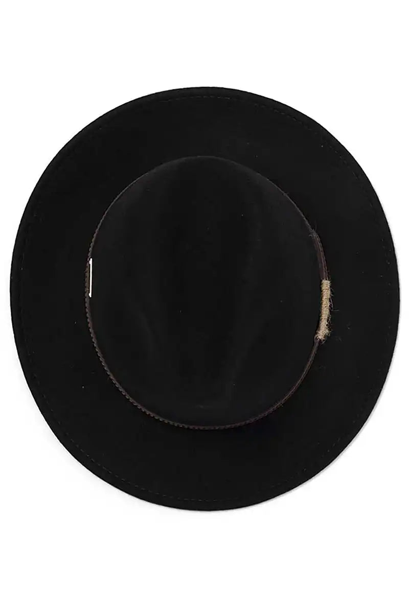Evoke Patterson Fedora in Black top