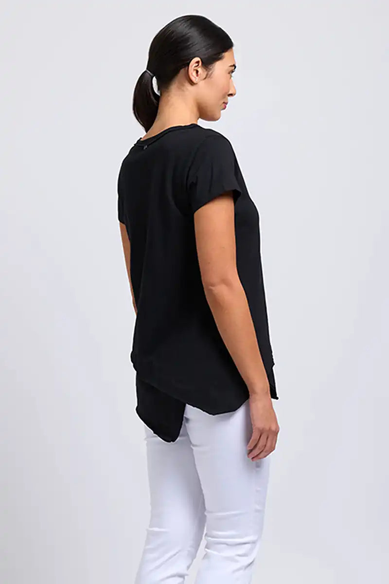 Foil Best Angle Womens Tee in Black back view