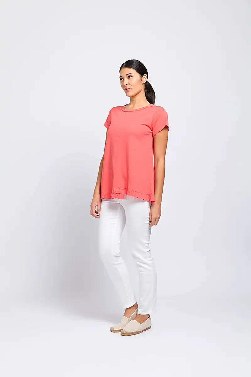 Foil Best Friller Tee fside in Papaya
