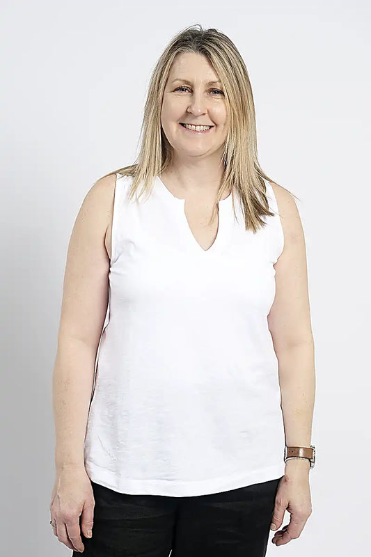 Foil Great Investment Tank in White front view