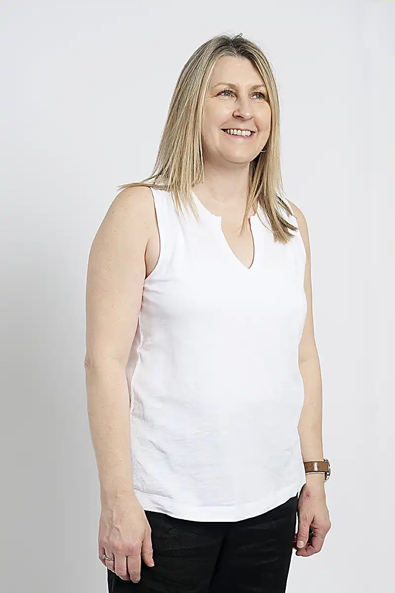 Foil Great Investment Tank in White side view