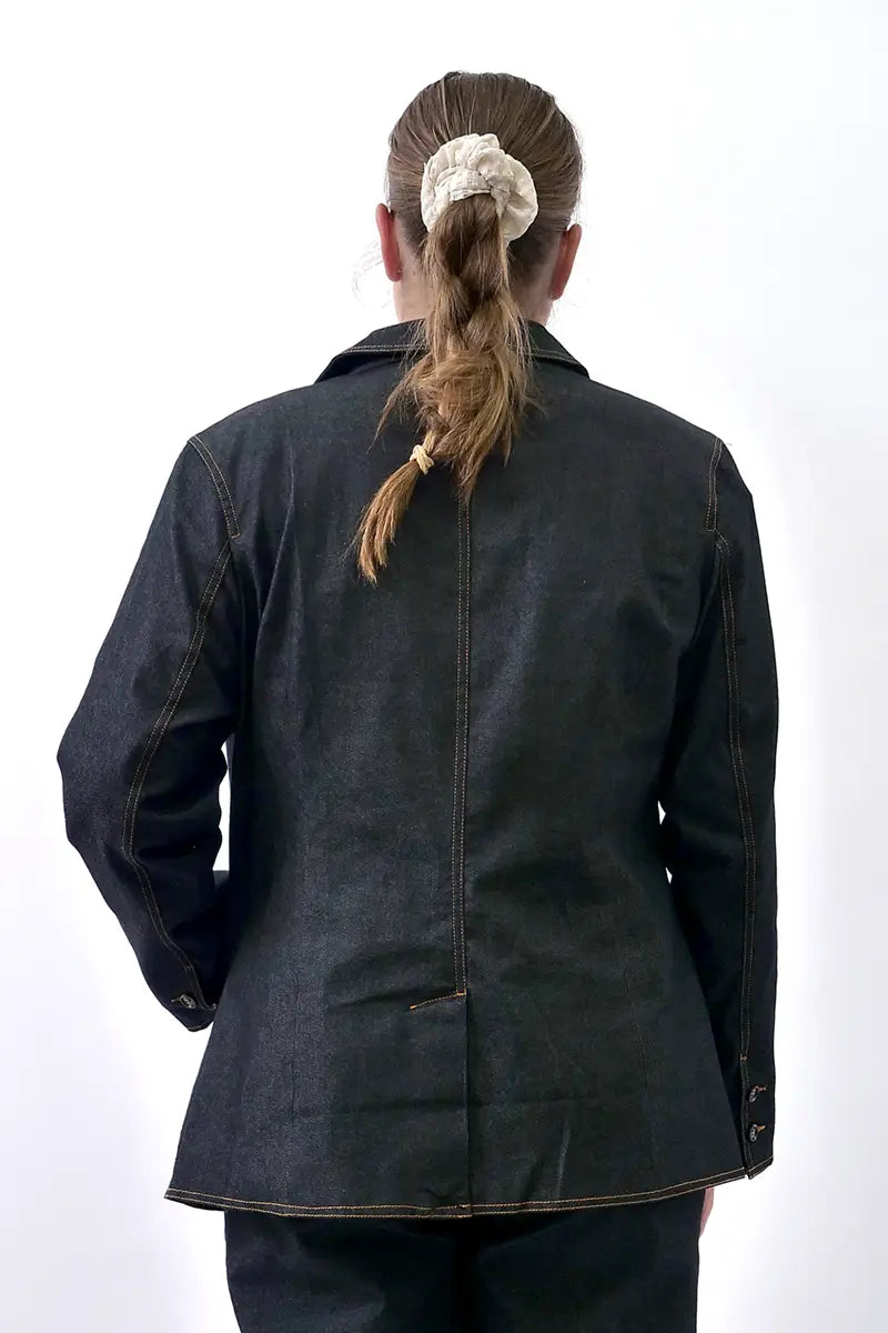 Foil Suits Hue Blazer in Black back view