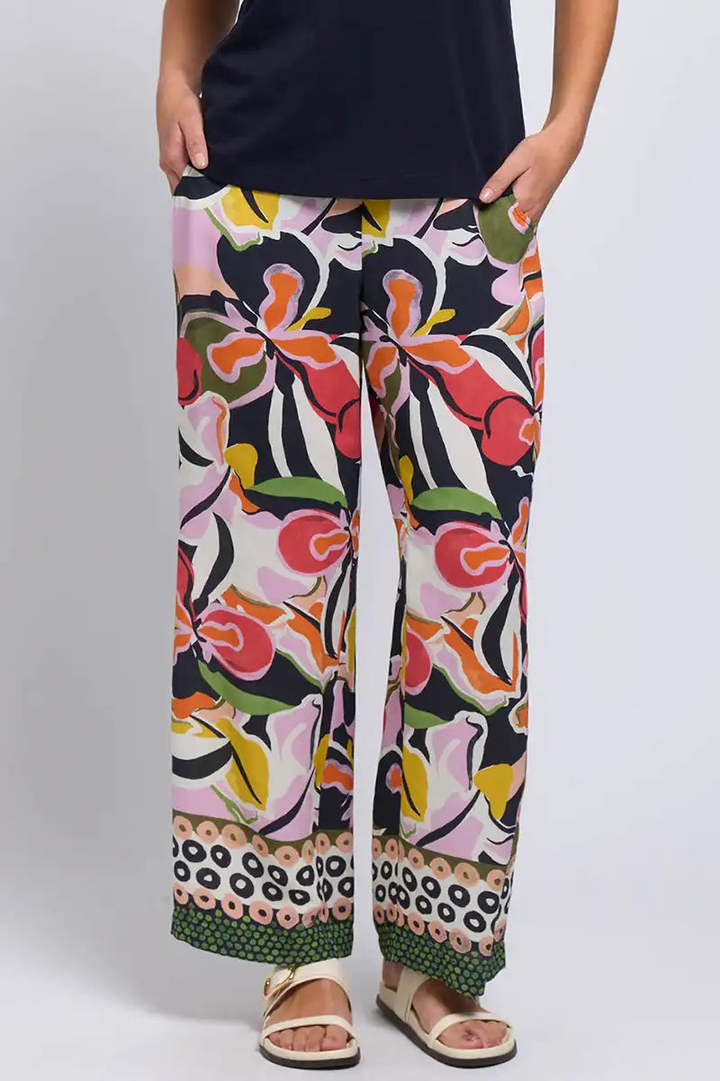 Foil Women's Pant Feature Act in Perennial front detail view