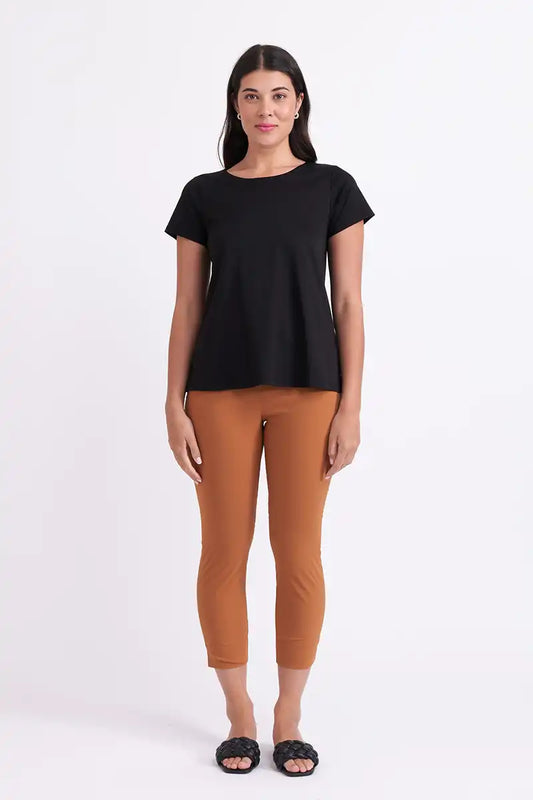 Foil Women's Capri Pants - Fuss Free in Ginger Snap front full model view