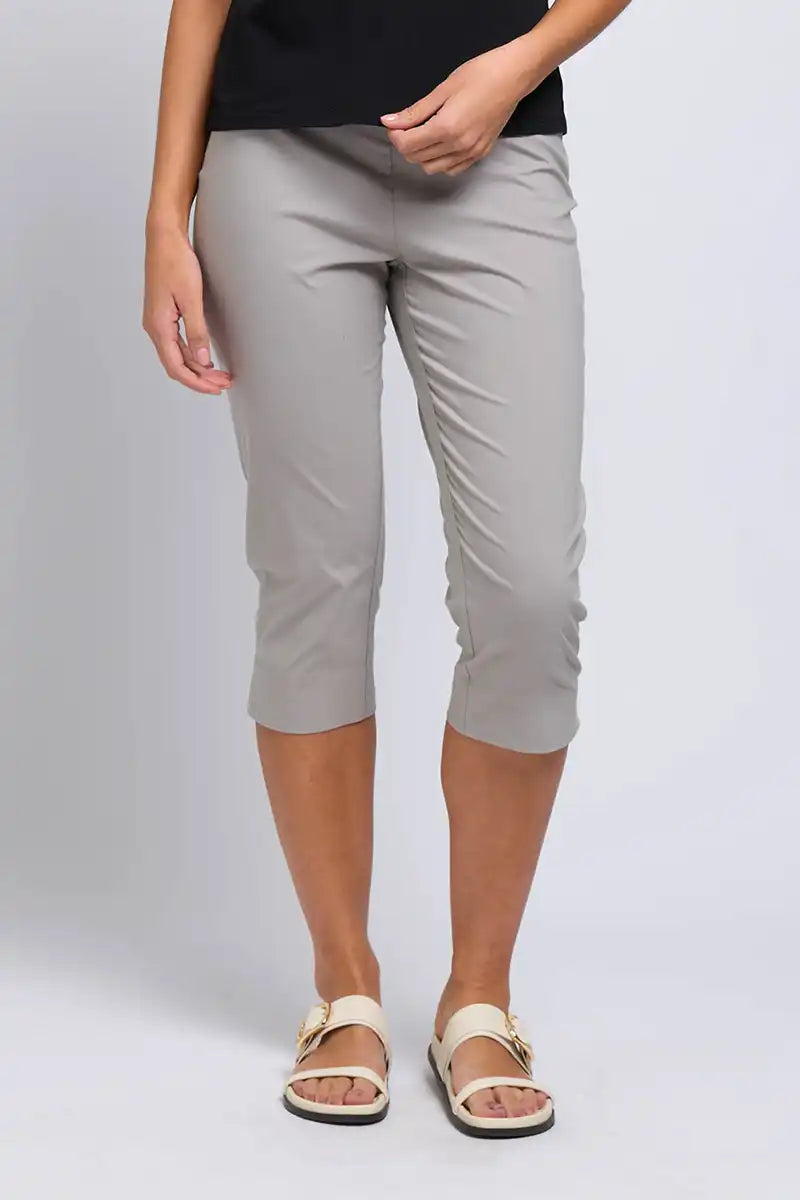 Foil Women's Split Enz Pant in Light Khaki front detailed view