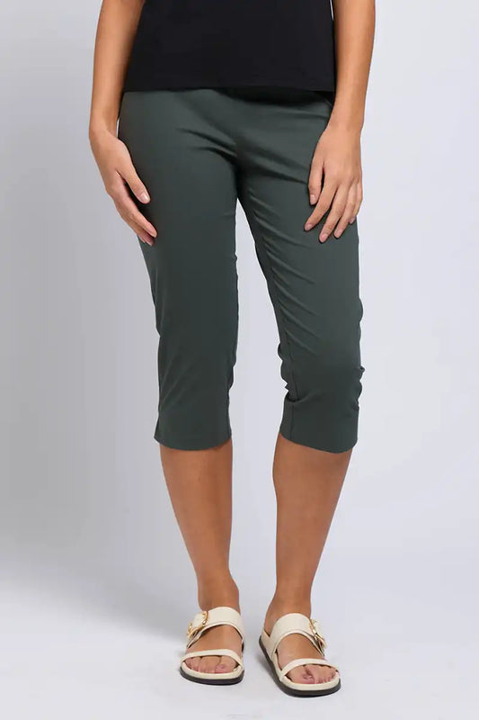 Foil Women's Split Enz Pant in Viridian front detailed view